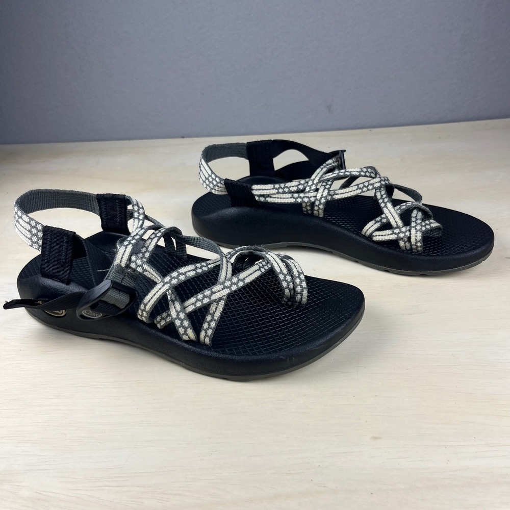 Chaco Z Cloud 2 Womens 9 Sandals Black Grey Double Strap Toe Loop Hiking Shoes